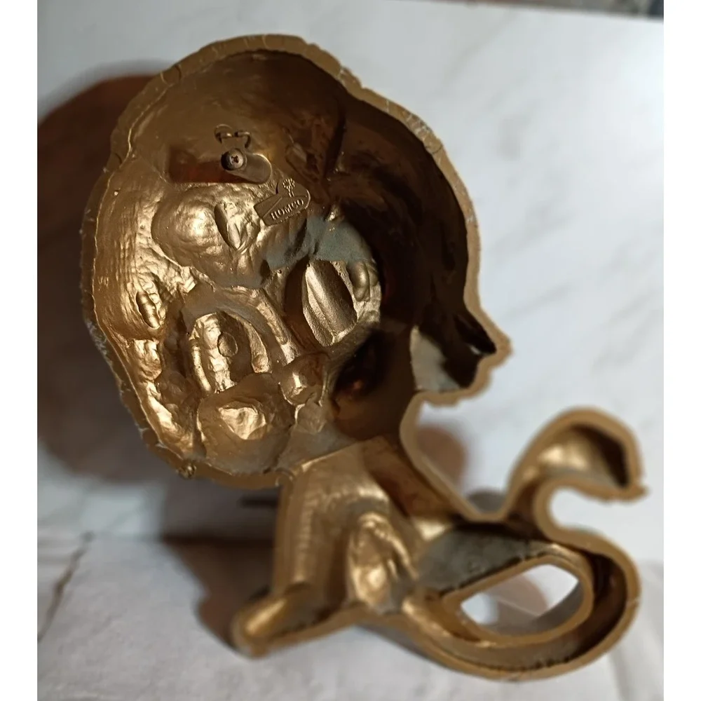 Vintage Homco Lion Cub Wall Plaque Gold Syroco Nursery Decor 8.5 Inch Figurine